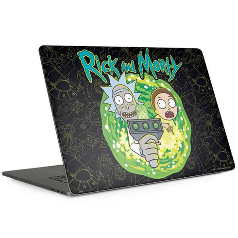 Adult Swim Rick and Morty Portal Travel MacBook Skins